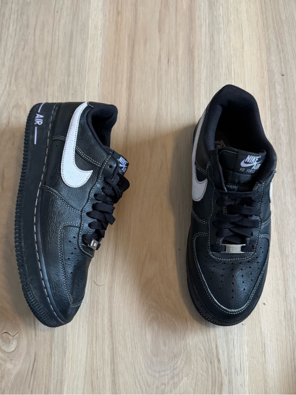 Nike Air Force 1 07 LV8 Shoes Mens Size 8.5 Black Hydrangeas HQ2037-001
